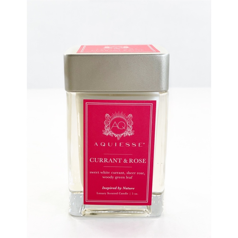 Aquiesse Curant & Rose Scented Candle 5 oz - New, Designed and poured in the USA